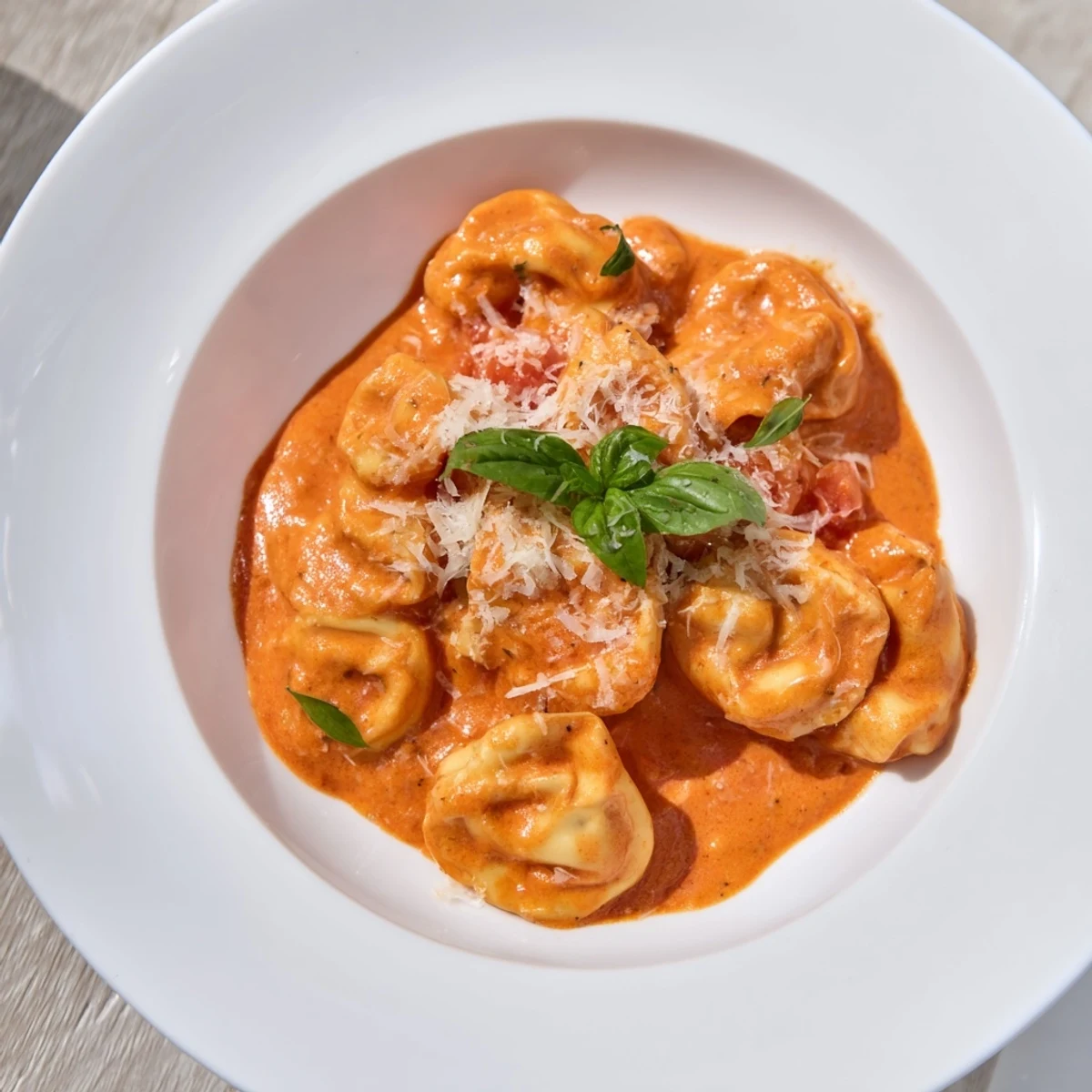 One Pot Creamy Tomato Tortellini: a bubbling pot of cheesy, tomatoey pasta, ready in a single pot.