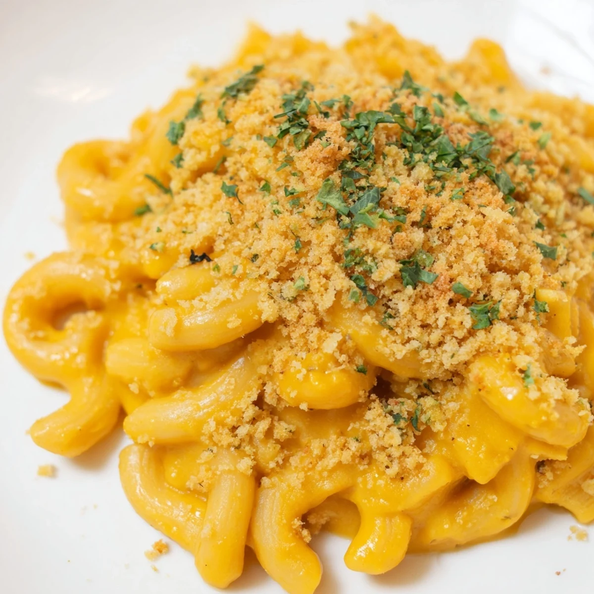 Roasted butternut squash and onions blended into a rich golden sauce for this healthy Vegan Butternut Squash Mac and Cheese.