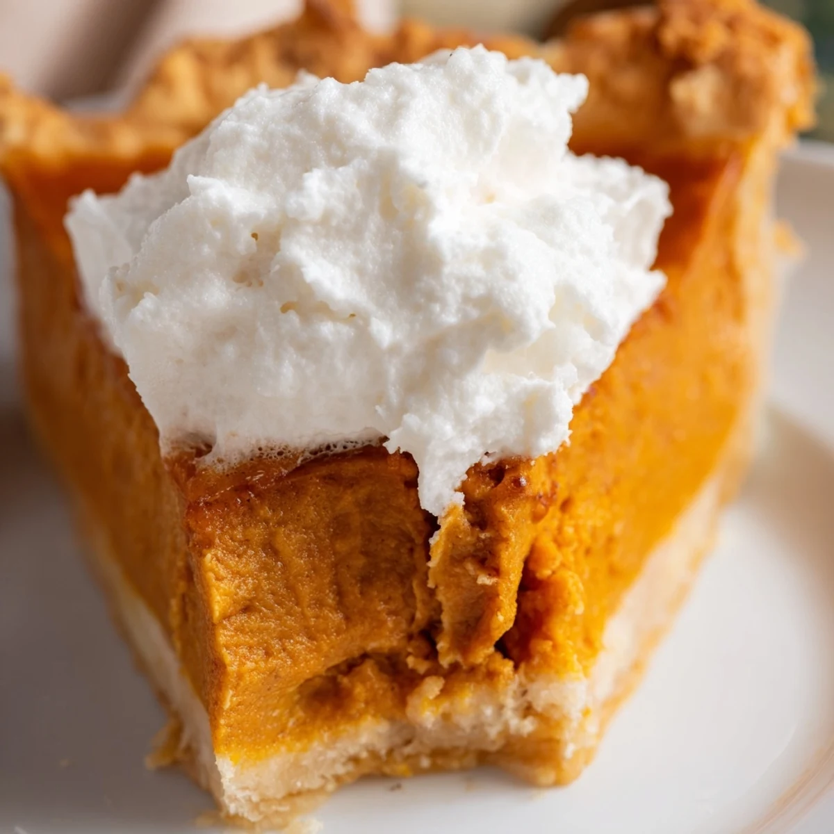 Golden slices of Spiced Sweet Potato Pie with Crust are served on a white plate, showcasing a creamy, warmly spiced filling and flaky pastry.