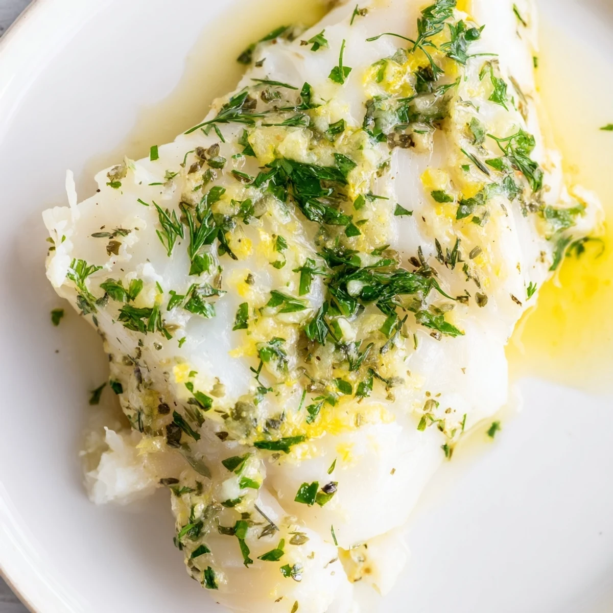 Tender, oven-baked cod fillets with a zesty lemon herb butter glaze, perfect for a healthy weeknight dinner.