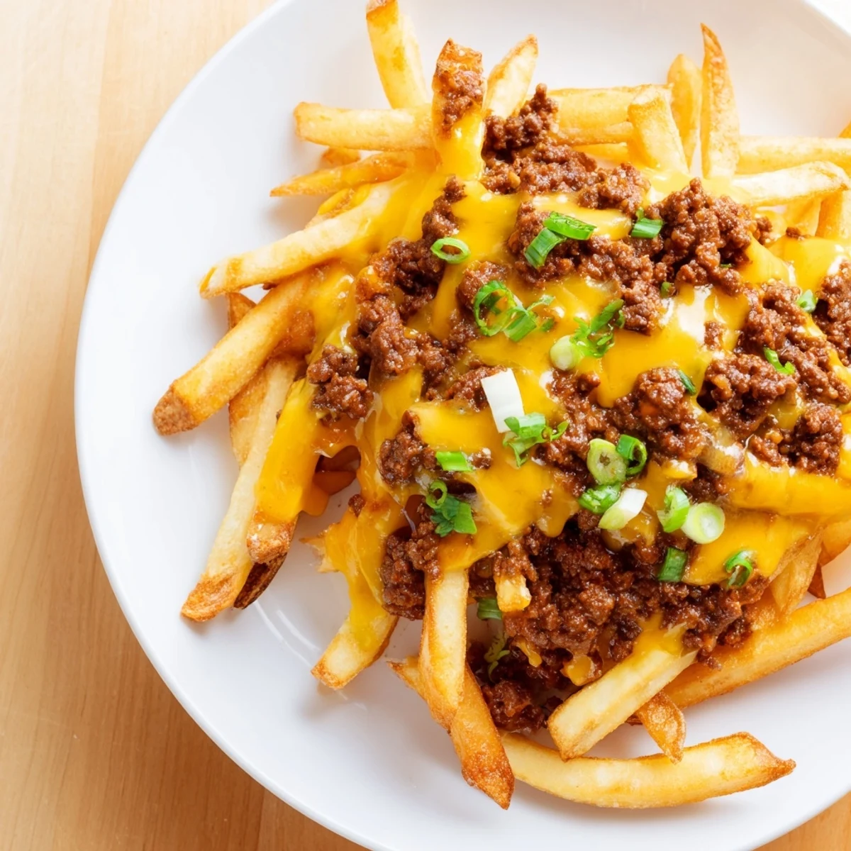 Crispy golden fries loaded with hearty halal chili and gooey melted cheddar cheese for a perfect game day snack.