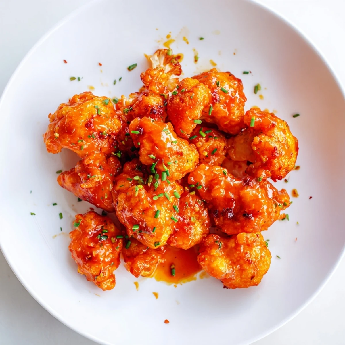 Crispy Championship Buffalo Cauliflower Bites served with celery sticks and blue cheese dip for a game day snack.