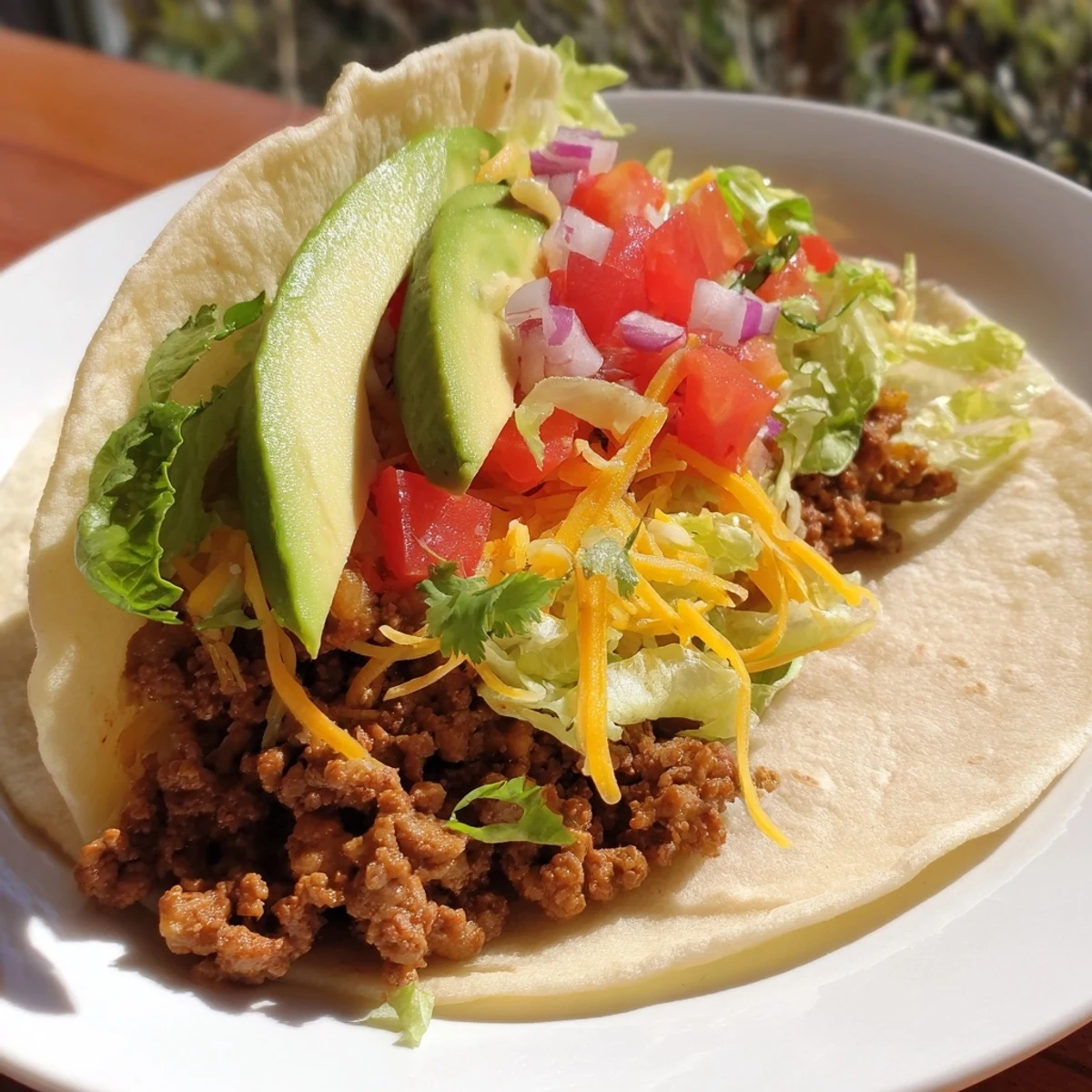 Golden toasted tortillas filled with savory beef and vibrant toppings, showcasing fresh ingredients for delicious, easy Beef Tacos with homemade seasoning.