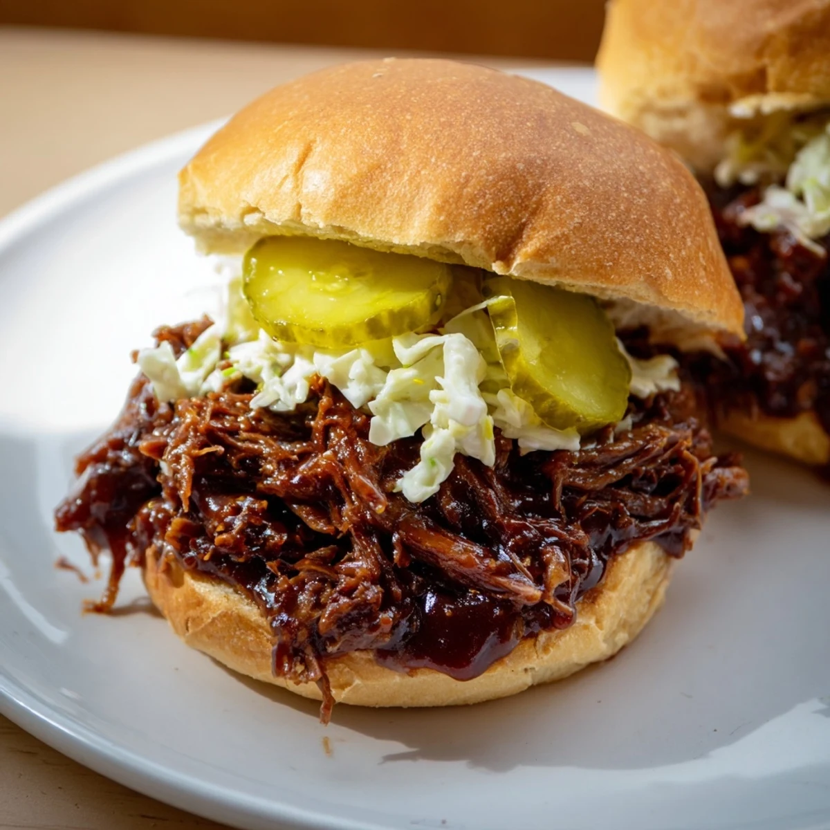 Tender beef brisket sliders with homemade BBQ sauce on soft buns, ready for a game day spread.