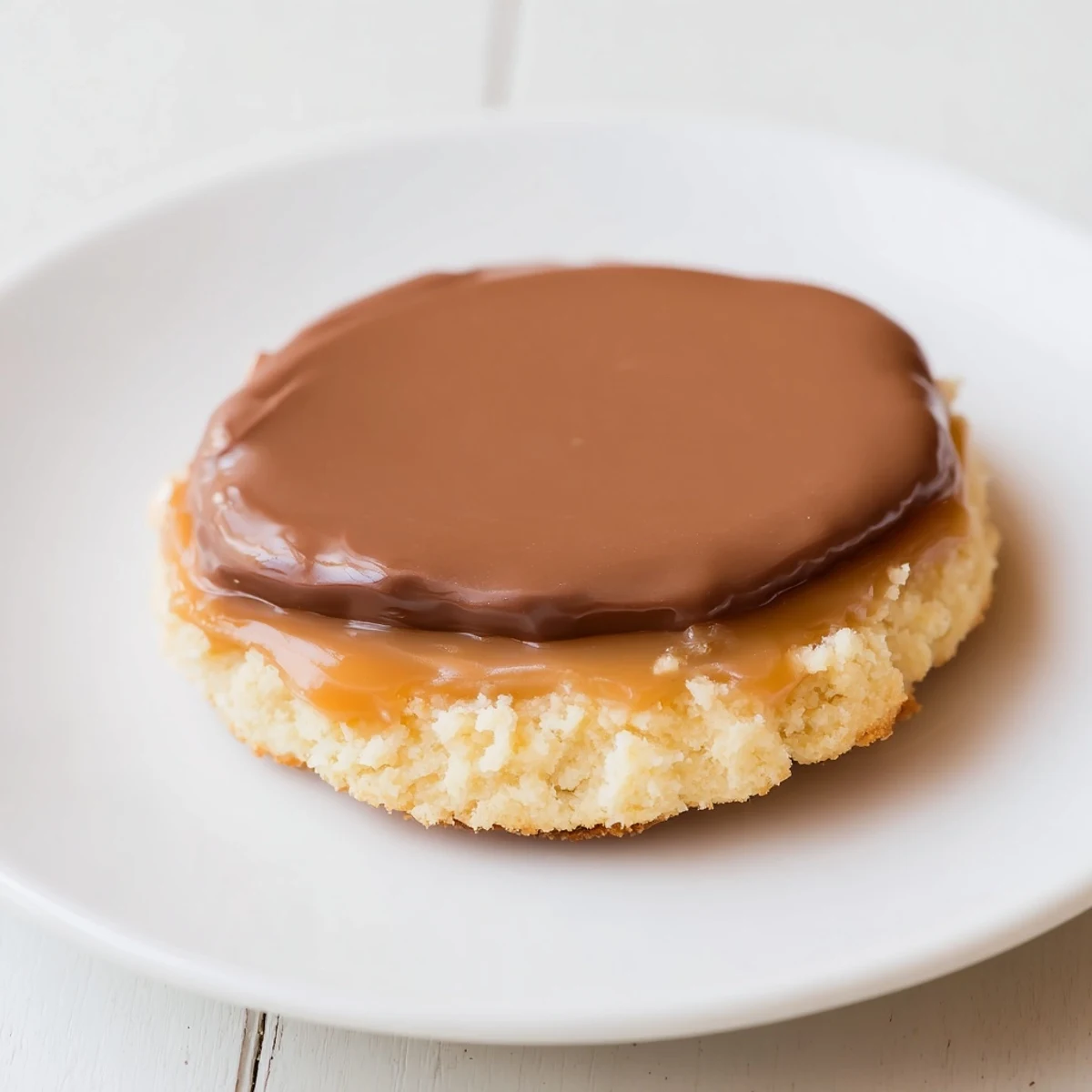 Freshly baked Twix Cookies displayed on a cooling rack, featuring buttery base and rich caramel filling.