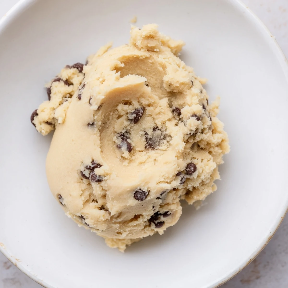 Scoopable Edible Keto Cookie Dough served in a glass jar for a low-carb treat.