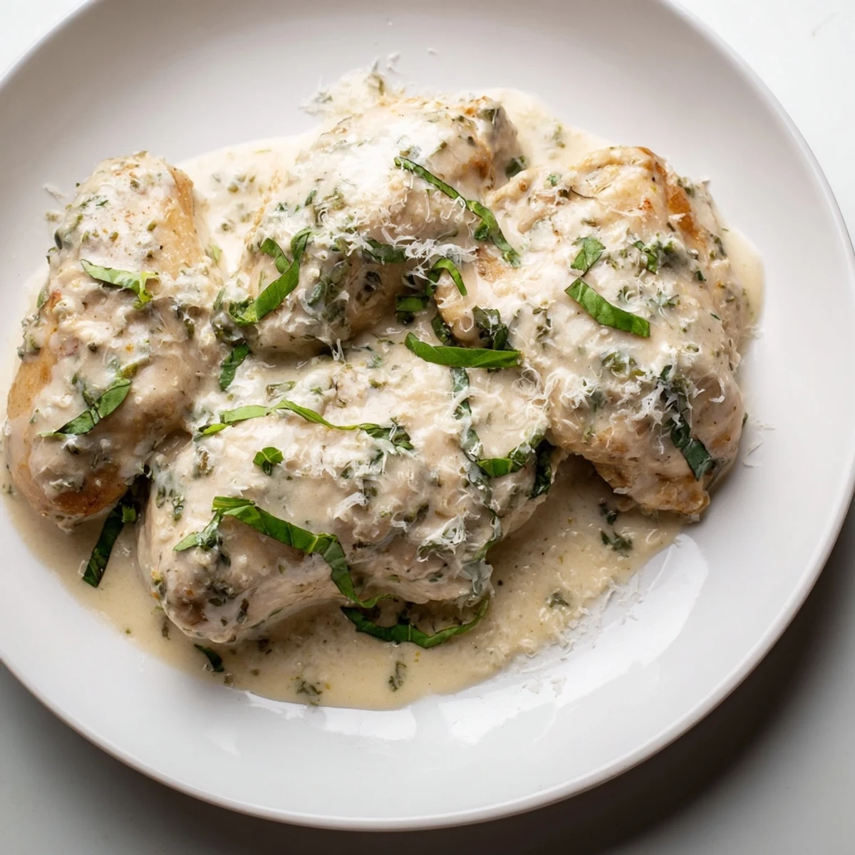 Slow cooker Pesto Ranch Crock Pot Chicken Thighs with a rich, velvety sauce, perfect for a cozy weeknight dinner.