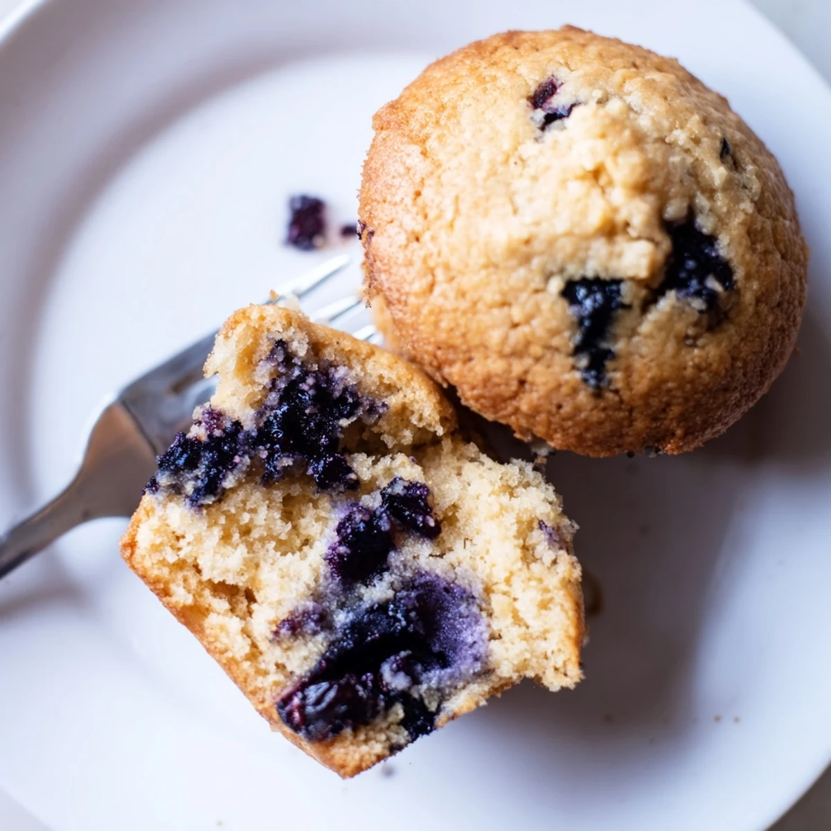 These freshly baked Blueberry Protein Muffins with Greek Yogurt sit on a wire rack, perfect for a nourishing U.S. breakfast or snack.