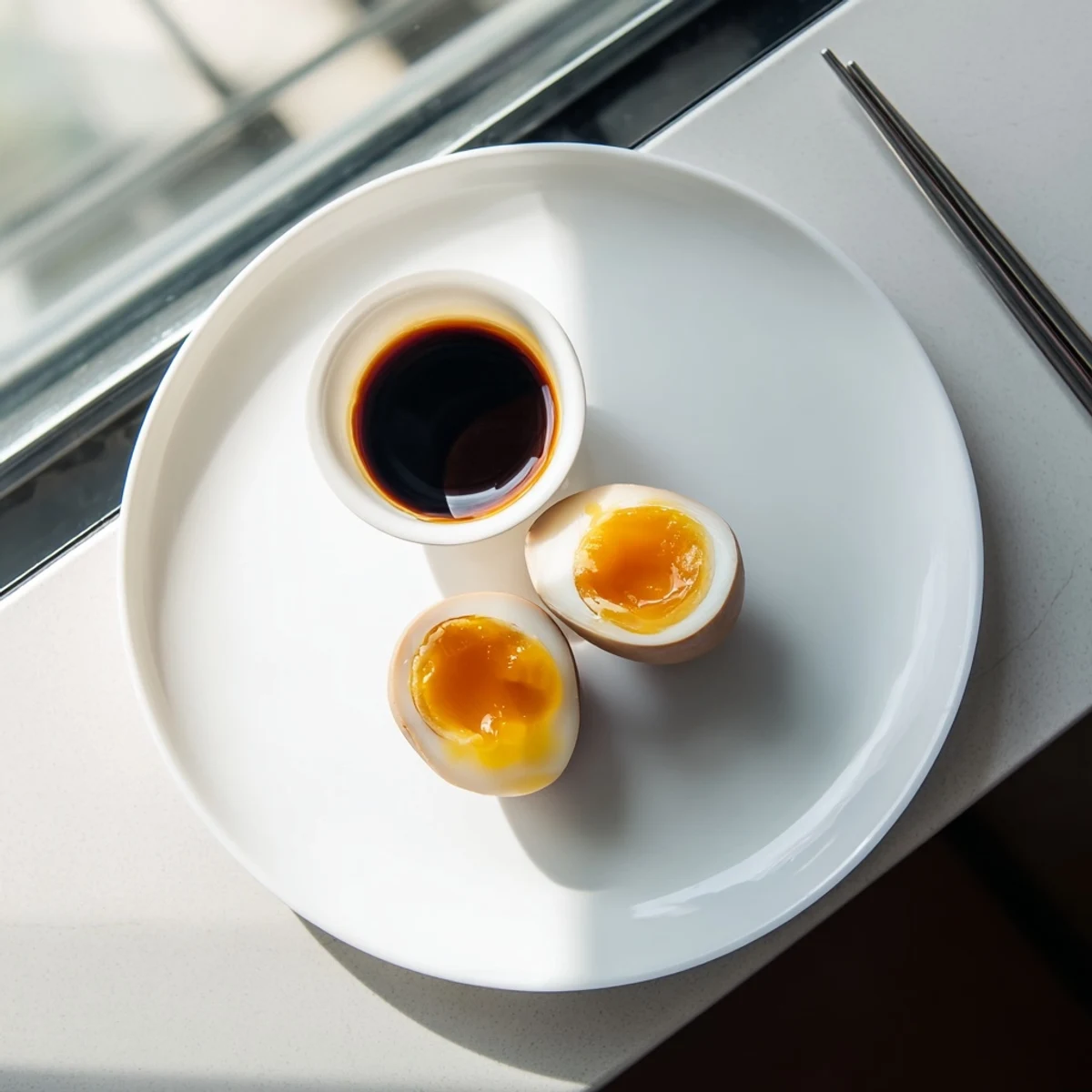Ramen Eggs with jammy yolks and tender whites, ideal toppings for steaming ramen bowls.