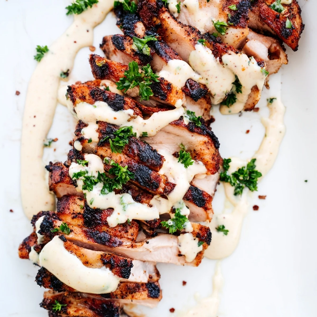 Tender marinated chicken shawarma grilled to perfection served with zesty homemade toum garlic sauce and fresh vegetables