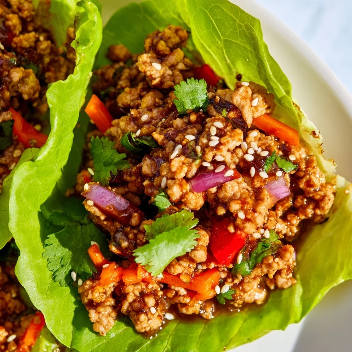 Healthy Ground Turkey Lettuce Wraps