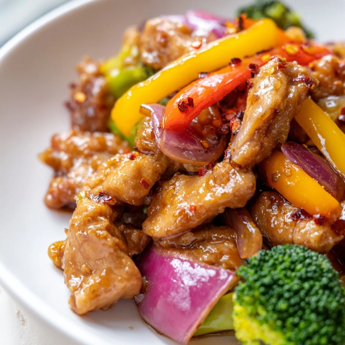Quick weeknight meal served over fluffy white rice with fresh cilantro garnish