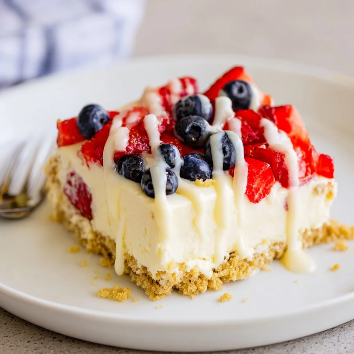 Patriotic Cheesecake Bars