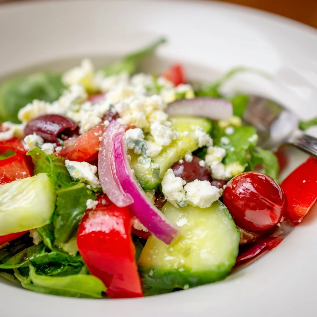 Summer Fresh Salad Recipe served immediately as a light, refreshing side