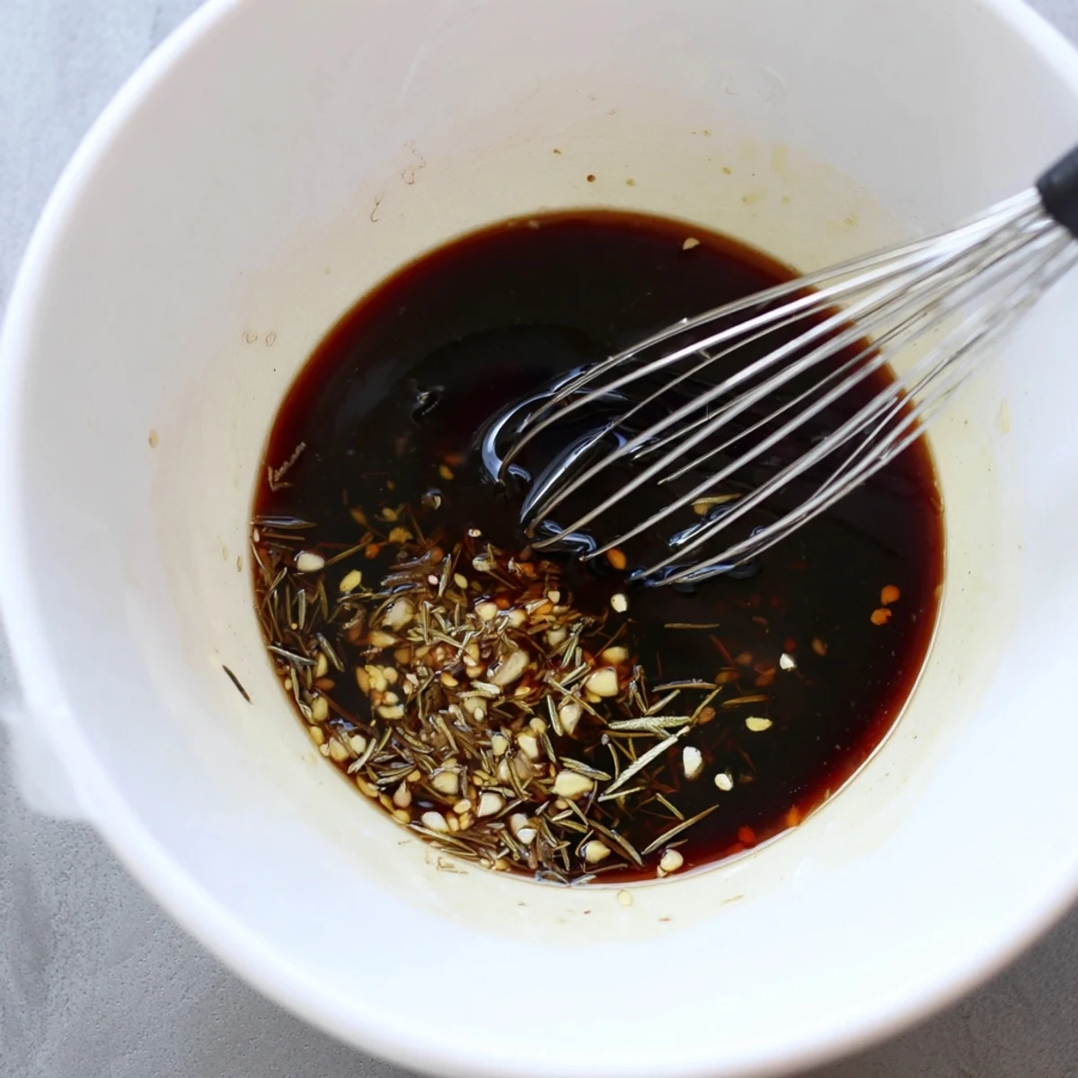 Grilled steak finished with Steak Marinade glaze, smoky char and juices.