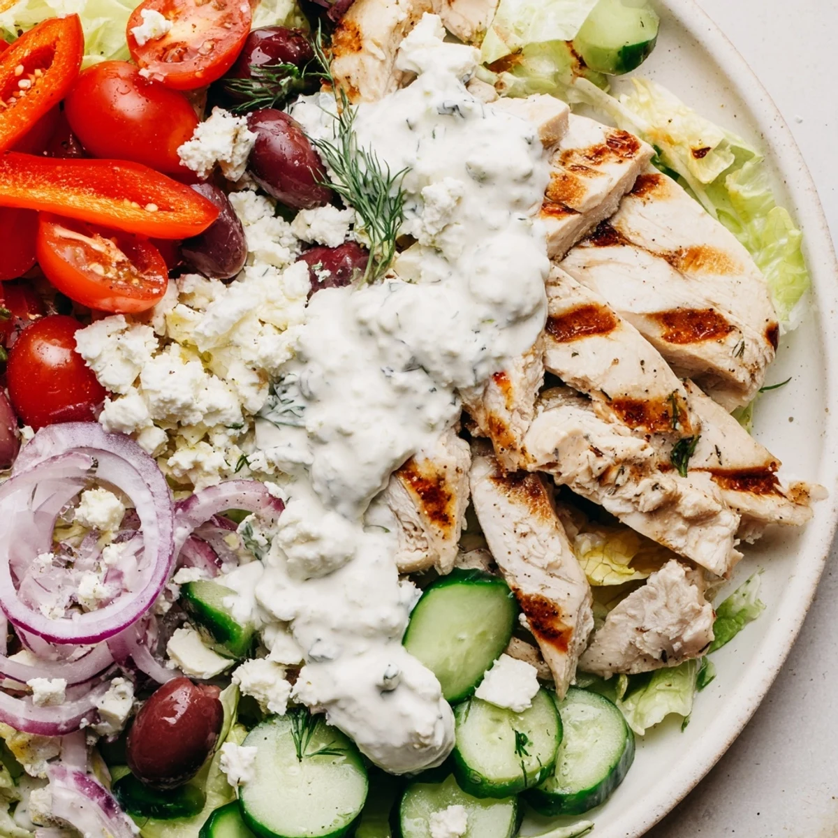 Greek Chicken Salad With Feta