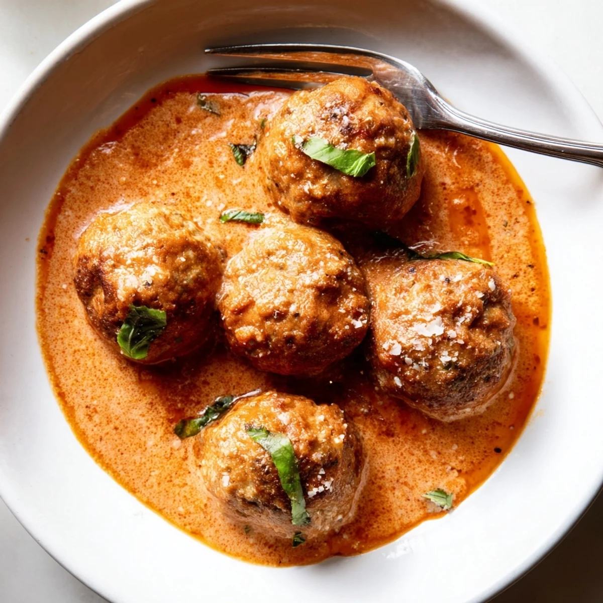 Creamy Tomato Basil Meatballs