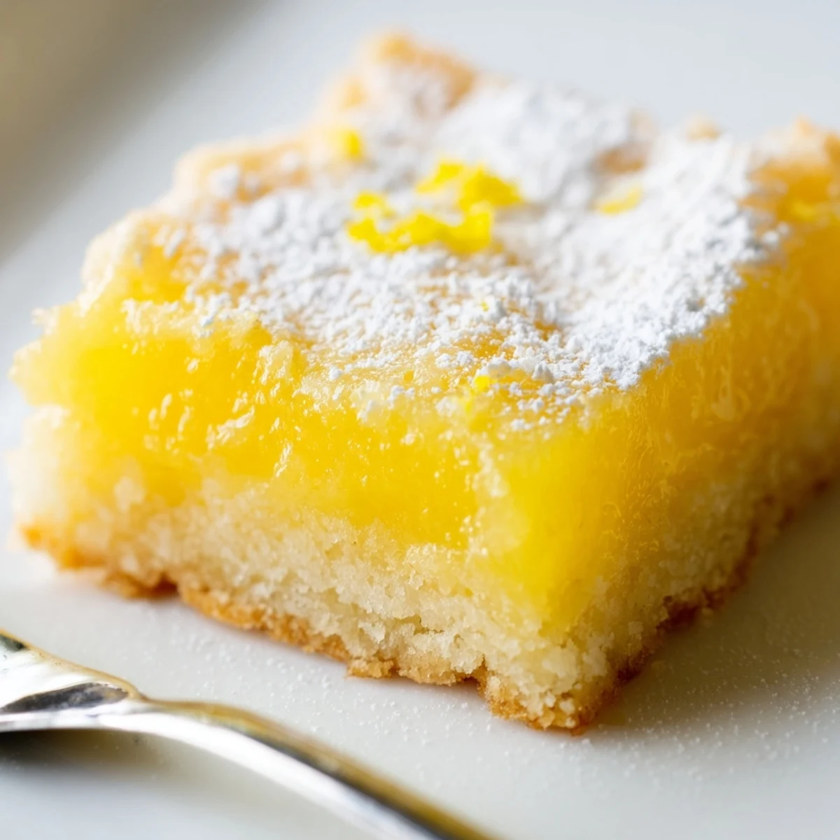 Bright yellow simple lemon bars with a buttery shortbread crust sliced into neat squares