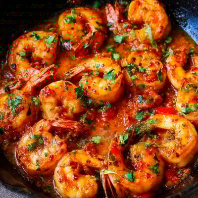 Garlic Paprika Shrimp Skillet